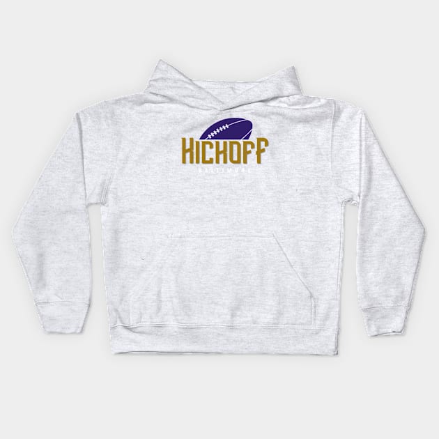 Baltimore Football Team Kids Hoodie by igzine